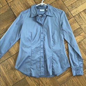Blue button down shirt